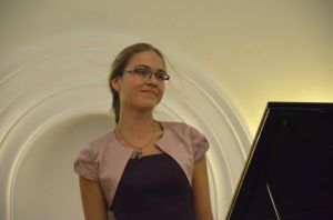 Weronika Górska during the concert in the Chopin House in Duszniki Zdroj 21.08.2016.  Ph. Tomasz Orlow.